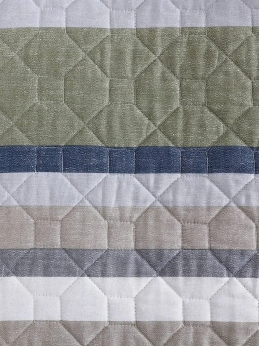 Eddie Bauer Salmon Ladder Beige Cotton Quilt Set - Twin Quilt + 1 Sham